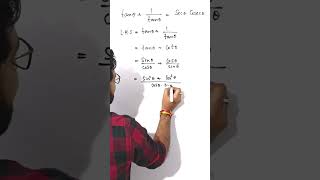 tan theta  1  tan theta  sec theta  cosec theta  Trigonometry class 10  Trigonometry proof [upl. by Viridis]