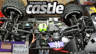 Losi DBXLE 20 Xlx2 ESC Relocated amp Ripple Killer Cap Pack 100mph OffRoad RC Project 1100kv [upl. by Rodney]