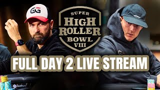 Super High Roller Bowl VIII  300000 Main Event  Day 2 with Daniel Negreanu amp Jason Koon [upl. by Ronnica]