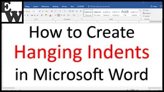 How to Create Hanging Indents in Microsoft Word [upl. by Maupin204]