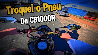 TROQUEI O PNEU DA CB1000R [upl. by Yntruoc239]