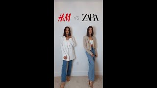 Who won HampM vs ZARA Try on Haul 😉 shorts tryonhaul [upl. by Ahsekel12]