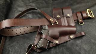 Colt 1911 Handmade Retro Style Leather Holster Set [upl. by Collyer]