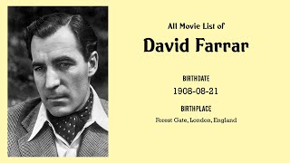 David Farrar Movies list David Farrar Filmography of David Farrar [upl. by Yenittirb926]