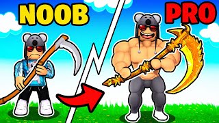 I Got The STRONGEST SCYTHE and Became UNBEATABLE Roblox Scythe Simulator [upl. by Eillah]