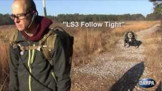 DARPA  AlphaDog Legged Squad Support System LS3 Follow The Leader Field Testing 720p [upl. by Zeuqram]