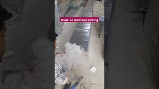 HVAC GI Duct leak test with smoke  Leak test of duct [upl. by Irene]