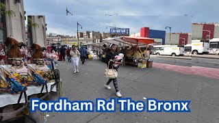 4K Walking Around Fordham Rd in the Bronx [upl. by Hluchy]