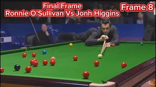 Last Frame  Shanghai Master Open  Ronnie O’Sullivan Vs Jonh Higgins Frame 8 [upl. by Oirretna639]