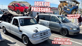 Sick Week Day 2  Wyatts Corolla Blew up The Plaidessey Takes On Tyes Race Truck [upl. by Aterg]