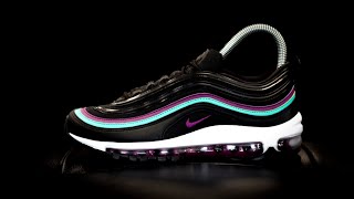 AIR MAX 97 quotBLACK GRAPEquot UNBOXING [upl. by Fayre]