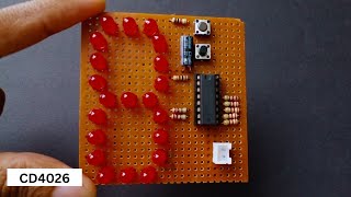 How to make Counter 0 to 9 Using IC 4026  LED chaser circuit [upl. by Isidore]