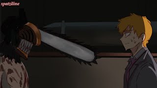 Reigen finds Denji instead of Makima Mob Psycho 100 x Chainsaw Man Comic [upl. by Aham8]