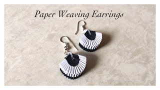 Paper Weaving Fan Shape Earrings  Quilling Weaved Earrings  Quilling Earrings Charm  Priti Sharma [upl. by Gent493]