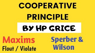 Cooperative principle in linguistics  Pragmatics  by HP Grice [upl. by Devinne]