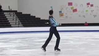 David Zhao  Novice Men Short Program  2025 Eastern Sectional Singles Final [upl. by Eedolem]