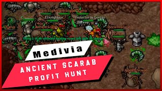 Medivia Online Low Level EK and MS Profit Hunt  Conquering the Ancient Scarabs Plague [upl. by Laughry254]