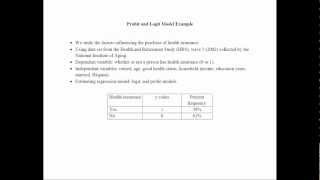 Probit and Logit Models Example [upl. by Silva393]