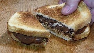 Bacon Nutella and Peanut Butter Sandwich [upl. by Ragen]