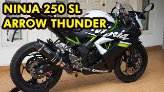 NINJA 250 SL  KNALPOT ARROW THUNDER ninja250sl ninjamono [upl. by Toll]