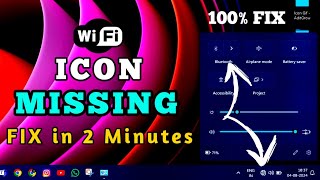 Fix WiFi Icon Not Showing Problem on Windows 1011 2024 Fix [upl. by Encratis589]