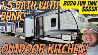 15 Bath Bunk Model RV Outdoor Kitchen 2024 Fun Time 333SK [upl. by Attenwahs]