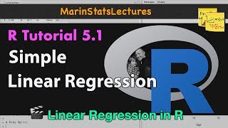 Simple Linear Regression in R  R Tutorial 51  MarinStatsLectures [upl. by Annatsirhc434]