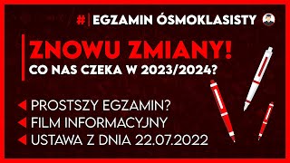 Zdajesz egzamin ósmoklasisty w 2024 roku ZOBACZ WSZYSTKIE ZMIANY Polski  Matematyka  Angielski [upl. by Ennaeirb]