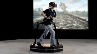 Oculus Rift demo with Virtuix Omni walking platform [upl. by Shiri]