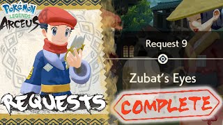 Pokemon Legends Arceus Request 9 Walkthrough quotZubats Eyesquot How To Unlock amp Zubat Location Guide [upl. by Margareta]