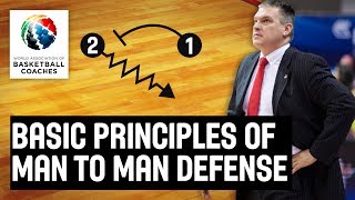 Basic Principles of M2M Defense  Evgeniy Pashutin UNICS Kazan  Basketball Fundamentals [upl. by Ahseirej]