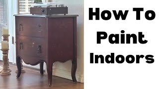 Paint Furniture Indoors  Bombay Chest Upcycle [upl. by Sajet]