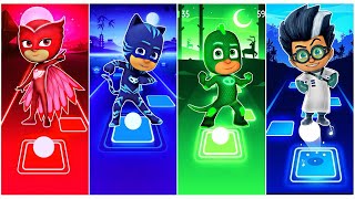 Catboy 🆚 Owlette 🆚 Gekko 🆚 Romeo  PJ Masks  Tiles Hop EDM Rush [upl. by Kain]