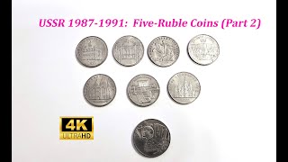 Collection of Commemorative Coins of the USSR 19871991 FiveRuble Coins Part 2 [upl. by Suiramed763]