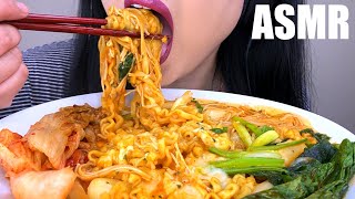 ASMR CHEESY SPICY FIRE NOODLES  KIMCHI SLURPING SOUNDS  ASMR Phan [upl. by Eecyal699]