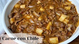 Carne con Chile  Como hacer Carne con Chile Receta Fácil y Rápida [upl. by Arel583]