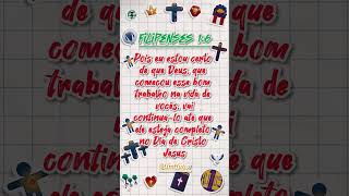 Filipenses 16 evangelho biblia versiculododia [upl. by Emerej]