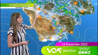 14 December 2023  Vox Weather Forecast powered by Stage Zero [upl. by Annabal]