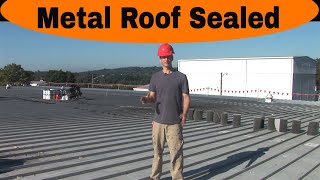 Metal Roof repair  saving 500000 on this commercial roof [upl. by Bartel687]