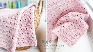 How to Make an Easy Crochet Baby Blanket [upl. by Searby]