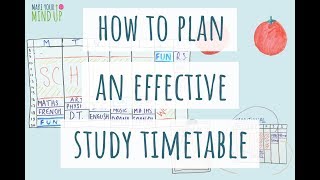 How To Make An EFFECTIVE STUDY TIMETABLE  Revision Timetable  Productivity [upl. by Lletnohs211]