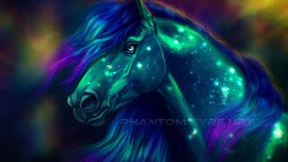 Horse Riding Tales Cosmic Friesian Timelapse [upl. by Marysa]