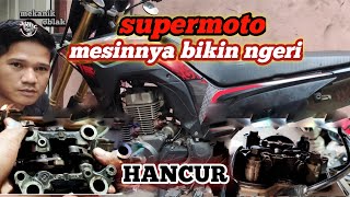 Supermoto mesinnya bikin ngilu ll penyebab Crf suara mesin kasar berisik begini cara mengatasinya [upl. by Hendricks]