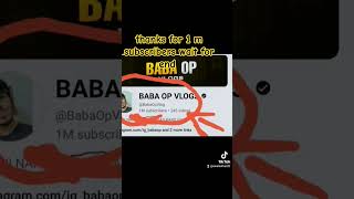 babaop vlogbabaop new vlog baba opduckybhai baba op viralshort thanks1million songbabaop [upl. by Mmada]