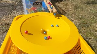 Marble Run ASMR Race ☆ HABA Slope amp Dump Truck Excavator Ambulance Forklift Garbage Truck Tractors2 [upl. by Aissatsan]