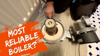 Most reliable boiler Vaillant IQ gas boiler service strip down and clean [upl. by Akehsyt]