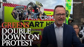 Greens senator doubles down on Melbourne antiwar protests extraordinarily dystopian [upl. by Artep356]