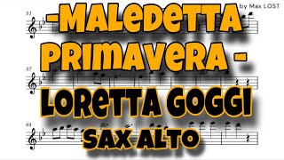 Loretta Goggi  Maledetta primavera  sax alto [upl. by Sirah]