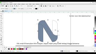 Desain Grafis Pemula Menggunakan Interactive Tool dan Smart Fill dalam Membuat Logo [upl. by Cottle130]