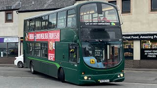 Thrash McGills Scotland east Volvo B7TL Gemini 1 2840 BU06 CXJ Service2A [upl. by Akived]